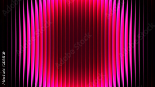 Futuristic vibrant circular gradient pattern with ribbed fractal glass texture blending smooth radiant colors. Bold dynamic abstract background perfect for creative digital design. Vector illustration