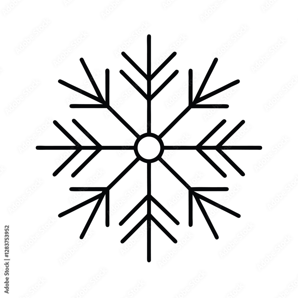 Fototapeta premium christmas snowflake isolated on white