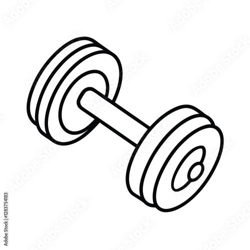 dumbbell isolated on white background