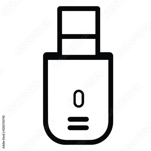 A simple outline of a plastic bottle with horizontal stripes
