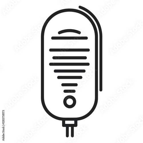 A simple outline of a trophy symbolizing achievement an success.