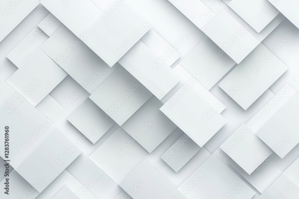 crisp white squares overlapping on a soft gray plane faint shadows minimalist elegance clean and modern geometric harmony crisp white squares overlapping on a soft gray plane faint shadows minimalist elegance clean and modern geometric harmony