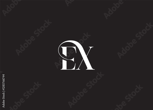 EX initial logo design and creative logo