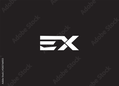 EX initial logo design and creative logo