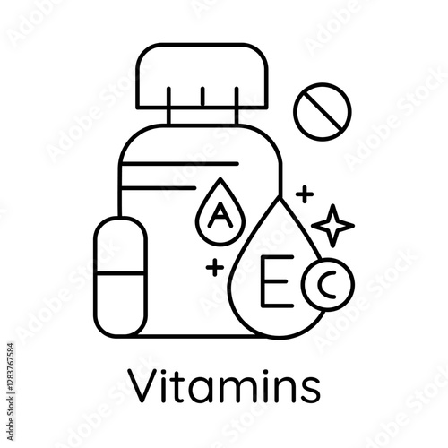 Vitamins – Supplement Bottles Representing Essential Nutrients