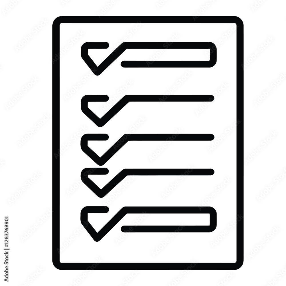 A checklist with multiple lines indicating tasks or items to be completed. A checklist with multiple lines indicating tasks or items to be completed.