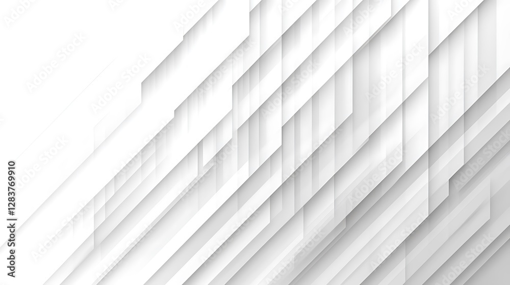 Obraz premium Abstract White Geometric Background with Diagonal Stripes