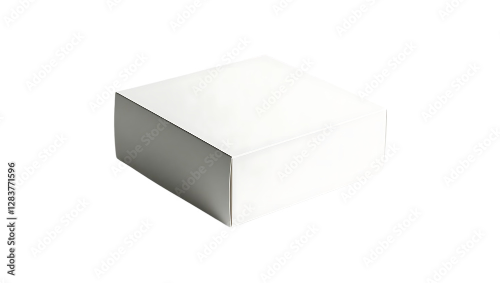 Fototapeta premium Blank White Box – Matte Surface Packaging for Branding & Design, box, white, minimal, packaging, blank, matte, smooth, modern, rectangle, simple, product, clean, empty, design