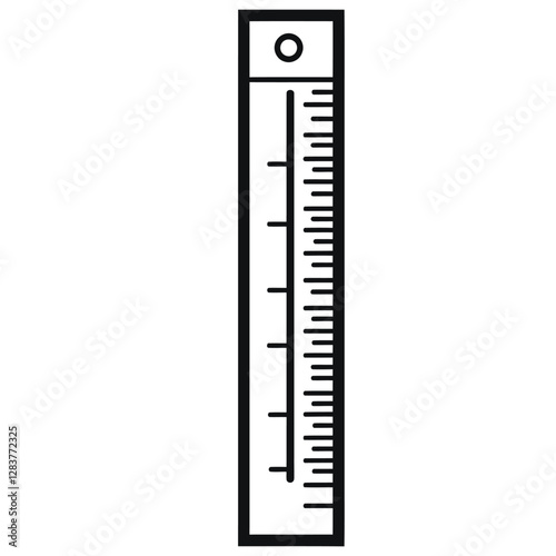 A simple illustration of a ruler used for measuring lengths.
