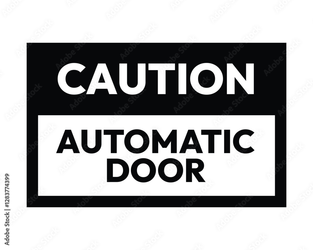 Fototapeta premium Automatic Sliding Door Sign Accessibility Guidance High Quality Vector