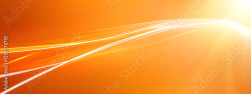 A close-up of an orange background with white lines and curves
