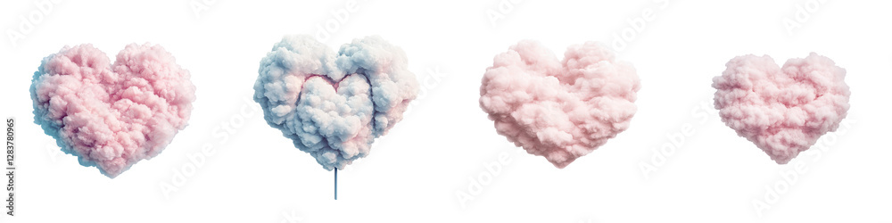 Dreamy pastel colored heart shaped clouds with a soft fluffy and ethereal texture create a serene background perfect for Valentine s Day love or any gentle tender and soothing design Dreamy pastel colored heart shaped clouds with a soft fluffy and ethereal texture create a serene background perfect for Valentine s Day love or any gentle tender and soothing design