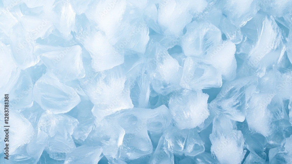 Textured background features various shapes of ice crystals in a light blue hue. This calming design provides ample copy space for creative projects and presentations Textured background features various shapes of ice crystals in a light blue hue. This calming design provides ample copy space for creative projects and presentations