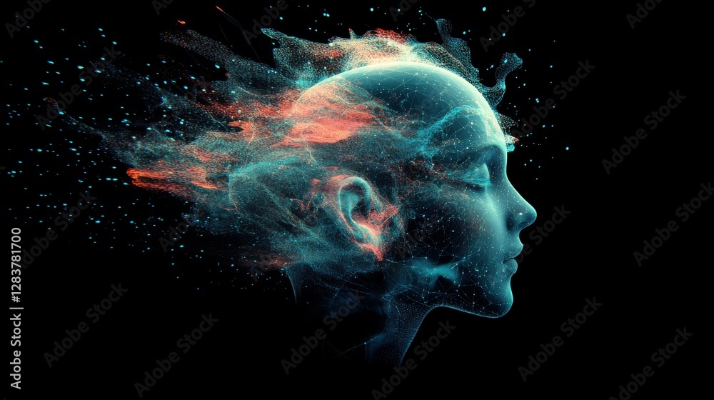 Digital abstract art: neural networks and human imagination intertwined Digital abstract art: neural networks and human imagination intertwined