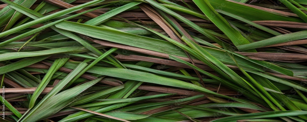 Rich grass texture fills the frame showcasing vibrant green blades interspersed with earthy brown accents. This background provides ample space for design elements and text overlays Rich grass texture fills the frame showcasing vibrant green blades interspersed with earthy brown accents. This background provides ample space for design elements and text overlays