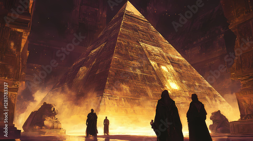 Pyramide. Uncanny Doppelgnger Encounters. Illustration photo