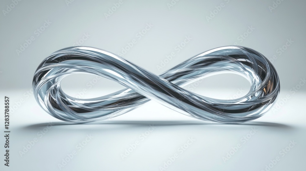 Glass Infinity Symbol: A Stunning 3D Render of Endless Potential Glass Infinity Symbol: A Stunning 3D Render of Endless Potential