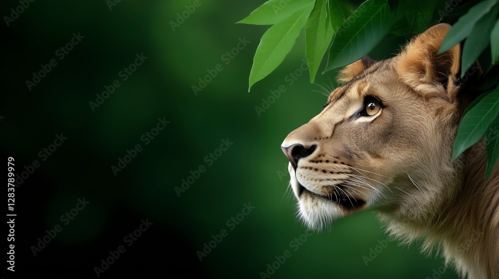 Obraz premium Lion is looking at the camera