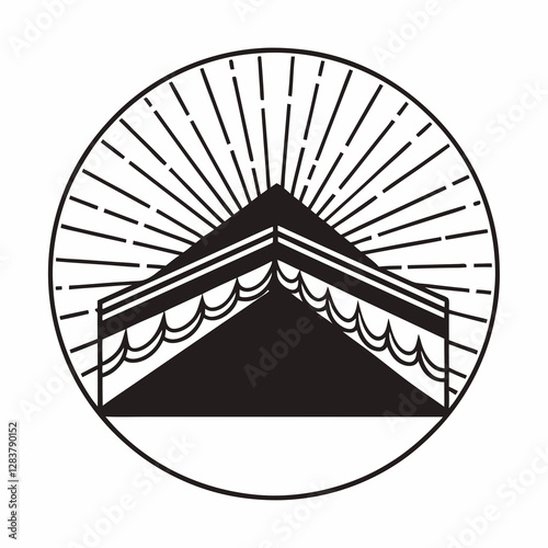 Arafat Mountain Icon – Hajj Pilgrimage Symbol Vector