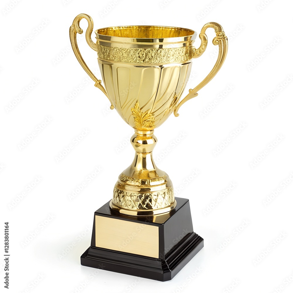 Winner golden trophy isolated on white background Winner golden trophy isolated on white background