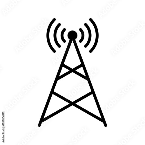 antenna icon color editable on white background