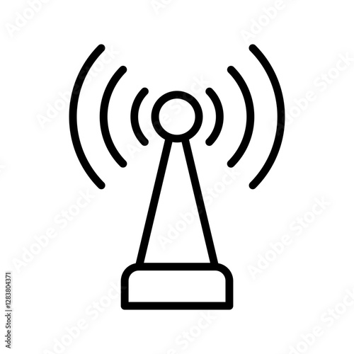 antenna icon color editable on white background