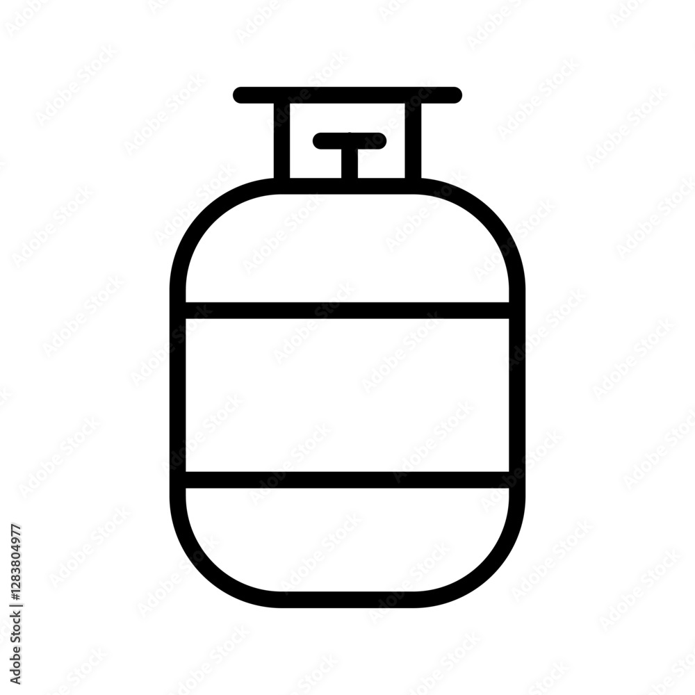 gas bottle icon color editable on white background gas bottle icon color editable on white background