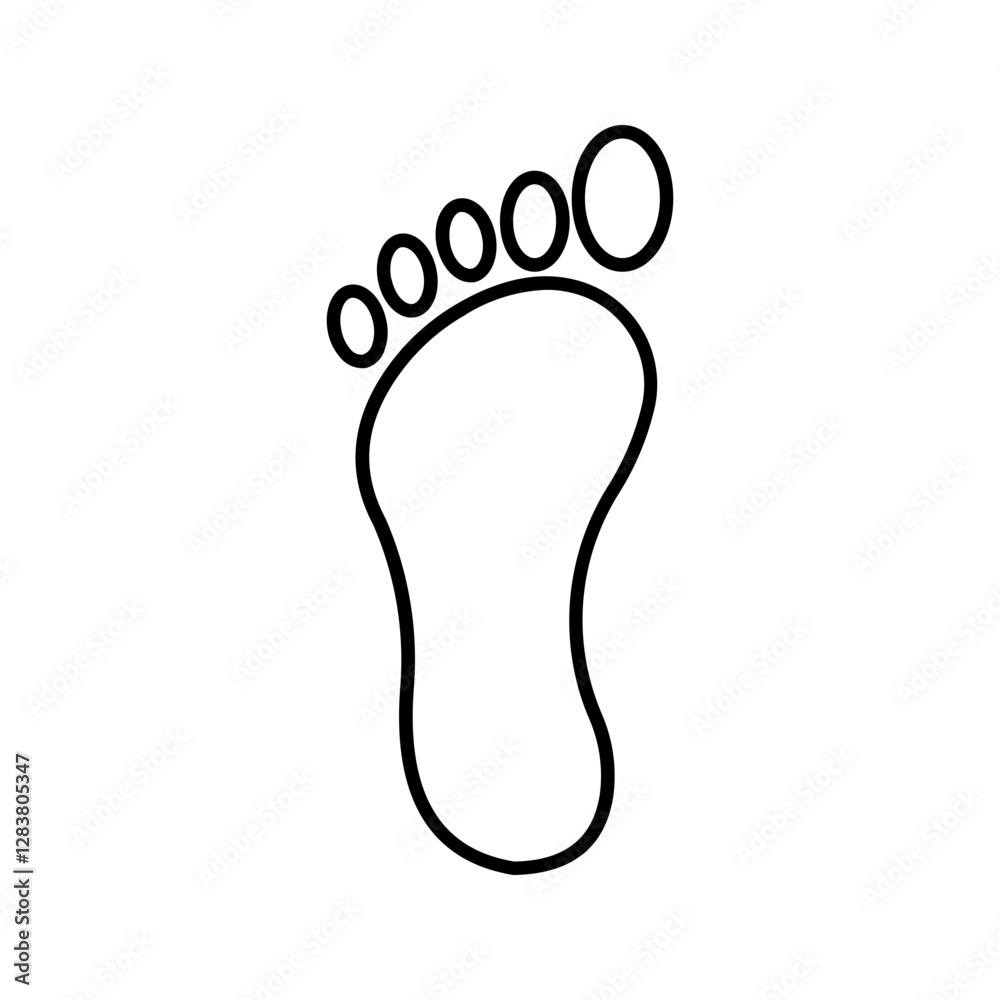 human footprints icon color editable human footprints icon color editable