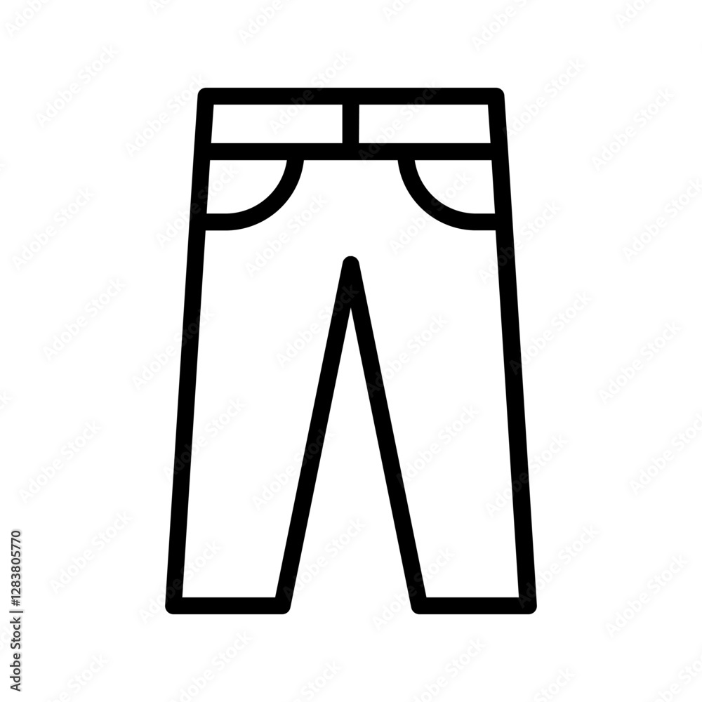 pants icon color editable on white background pants icon color editable on white background