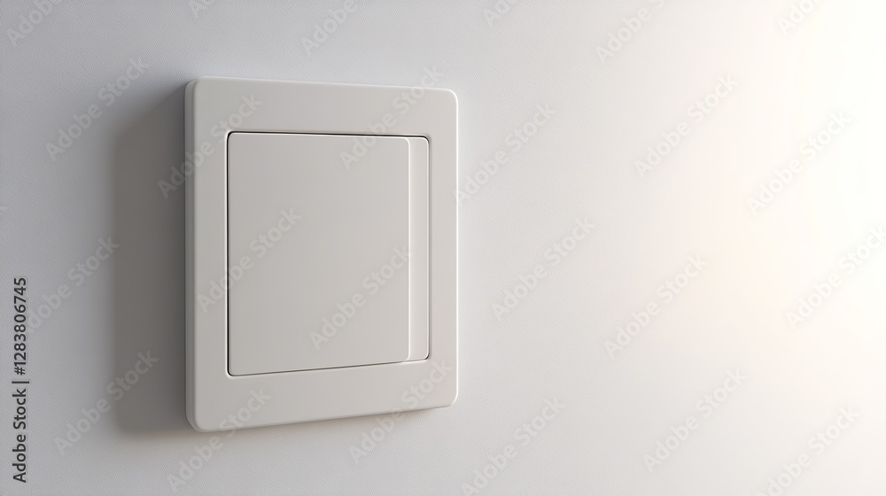 A light switch isolated against a white background A light switch isolated against a white background