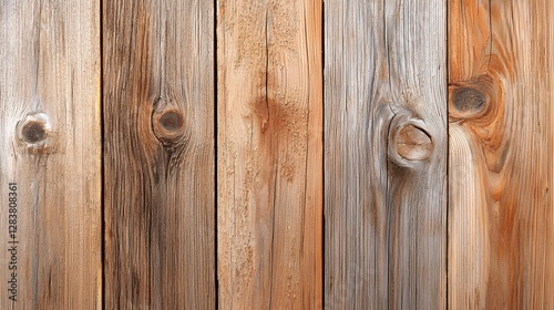 Detailed Close Up of Weathered Varnished Wood Texture with Grain and Knot