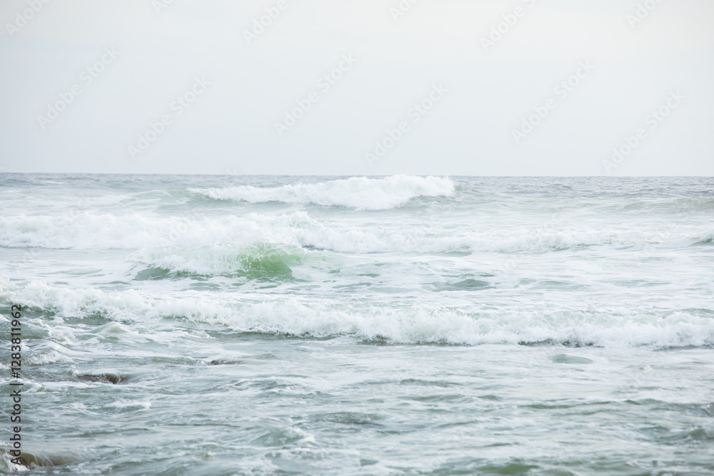 Waves of the Pacific Sea on a stormy day, Lima, Peru Waves of the Pacific Sea on a stormy day, Lima, Peru