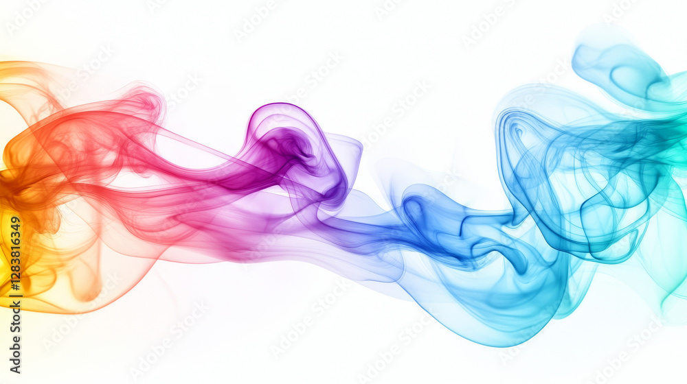 Fototapeta premium Abstract vector colorful background with transparent smoke