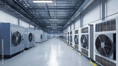 Industrial Air Conditioning Units in a Modern Facility