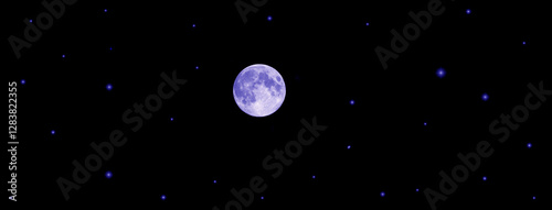 Obraz na płótnie The moon in the night sky w salonie