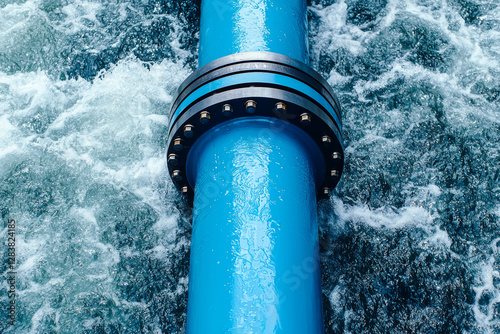 Water Turbine generating hydro power with fresh clean energy
