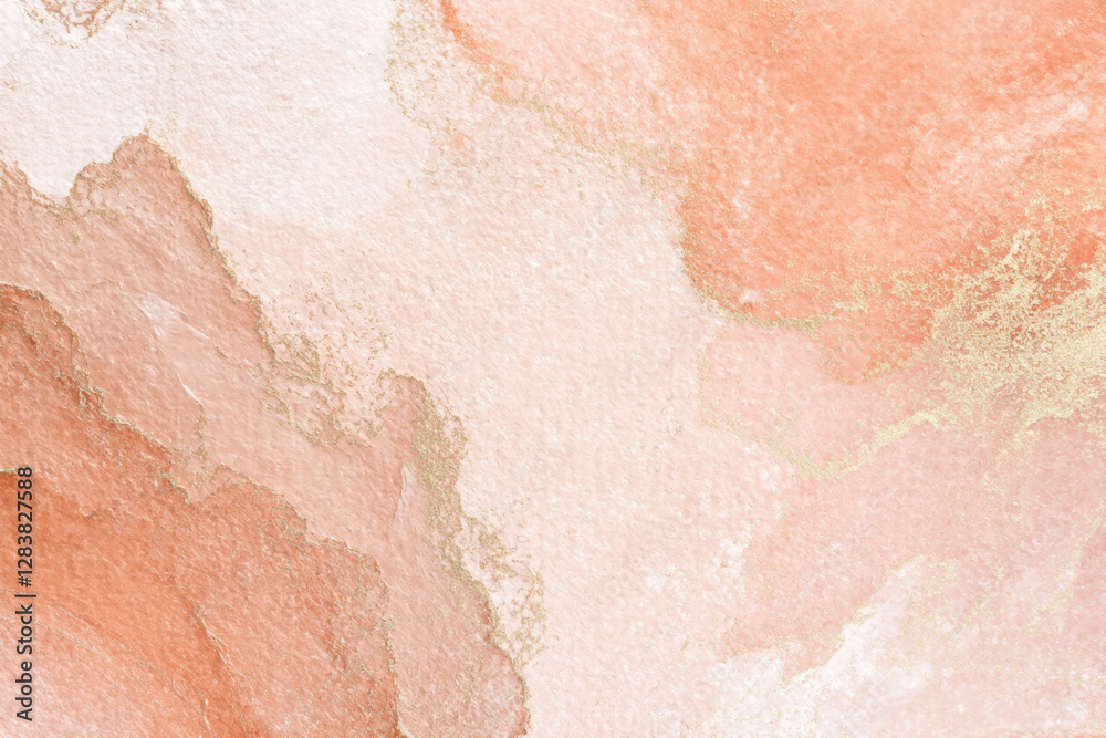 Fototapeta premium Pink and gold alcohol ink painting creates an elegant and abstract texture, perfect for backgrounds and design projects