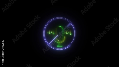 Wallpaper Mural microphone ban symbol. Microphone banned, no microphone allowed sign on green screen background animation prohibiting sign Torontodigital.ca
