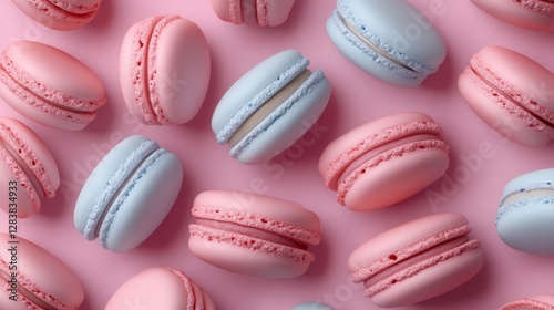 Pastel macarons, knolling, knolling layout, deconstruction, highly detailed, depth, lumen render, k