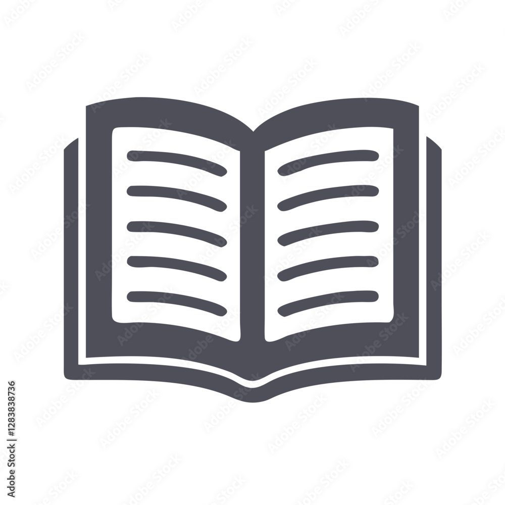 Library and Literature Symbol: Open Book Illustration Library and Literature Symbol: Open Book Illustration