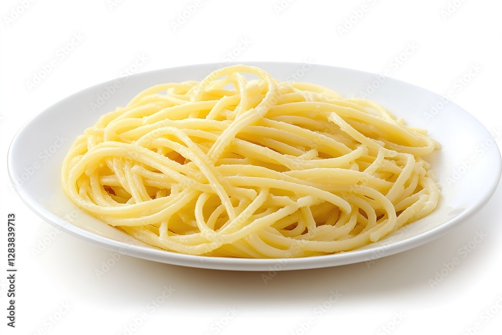 Delicious Plate of Pasta Against a Neutral Background for an Elegant Presentation
Delicious Plate of Pasta Against a Neutral Background for an Elegant Presentation