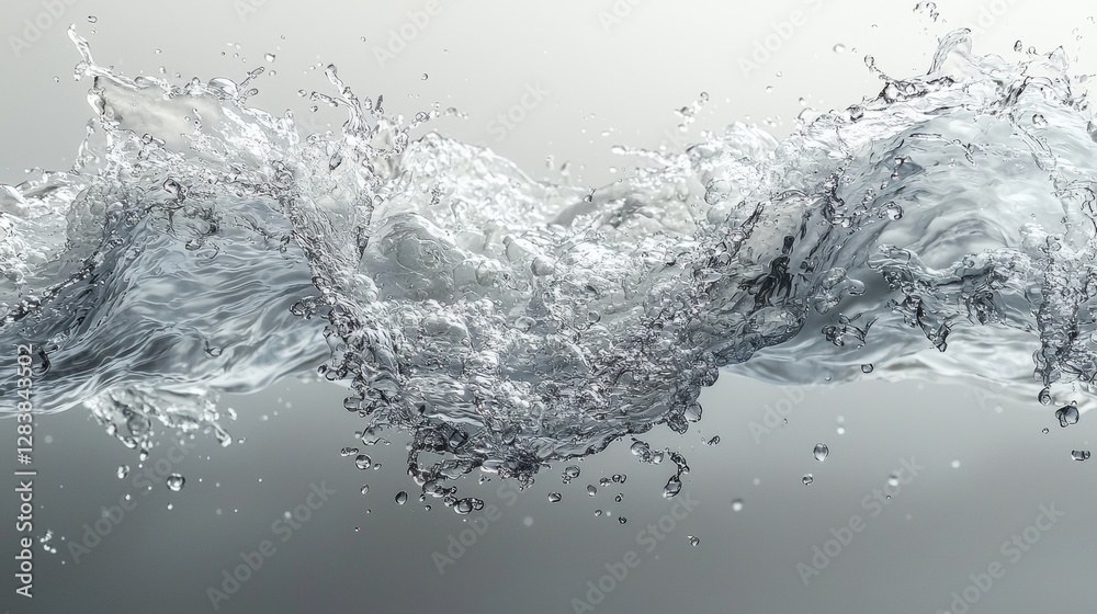 Surging splash of water aquatic environment fluid dynamics high-speed motion close-up view beauty of nature's power Surging splash of water aquatic environment fluid dynamics high-speed motion close-up view beauty of nature's power