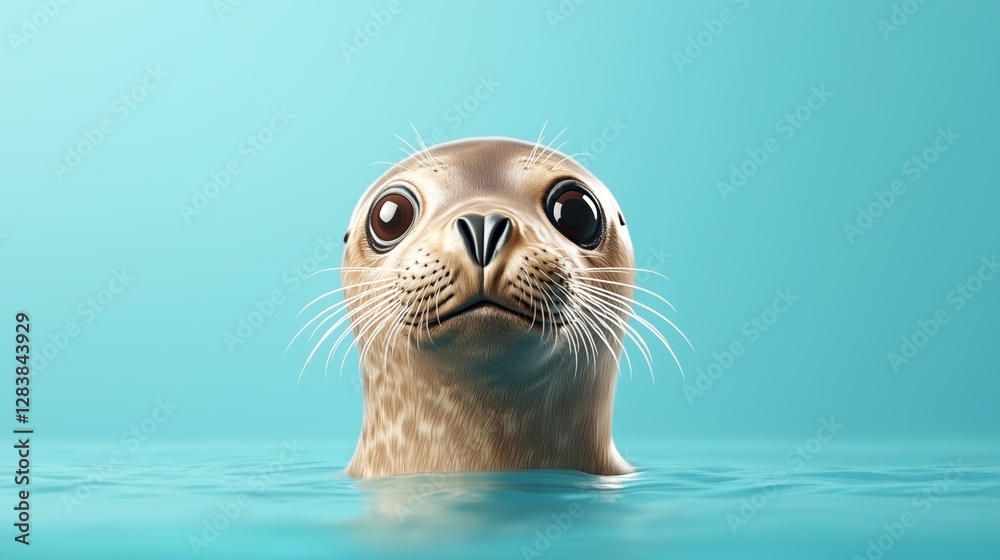 Fototapeta premium Protect seals for a sustainable marine ecosystem and biodiversity in coastal waters around the world