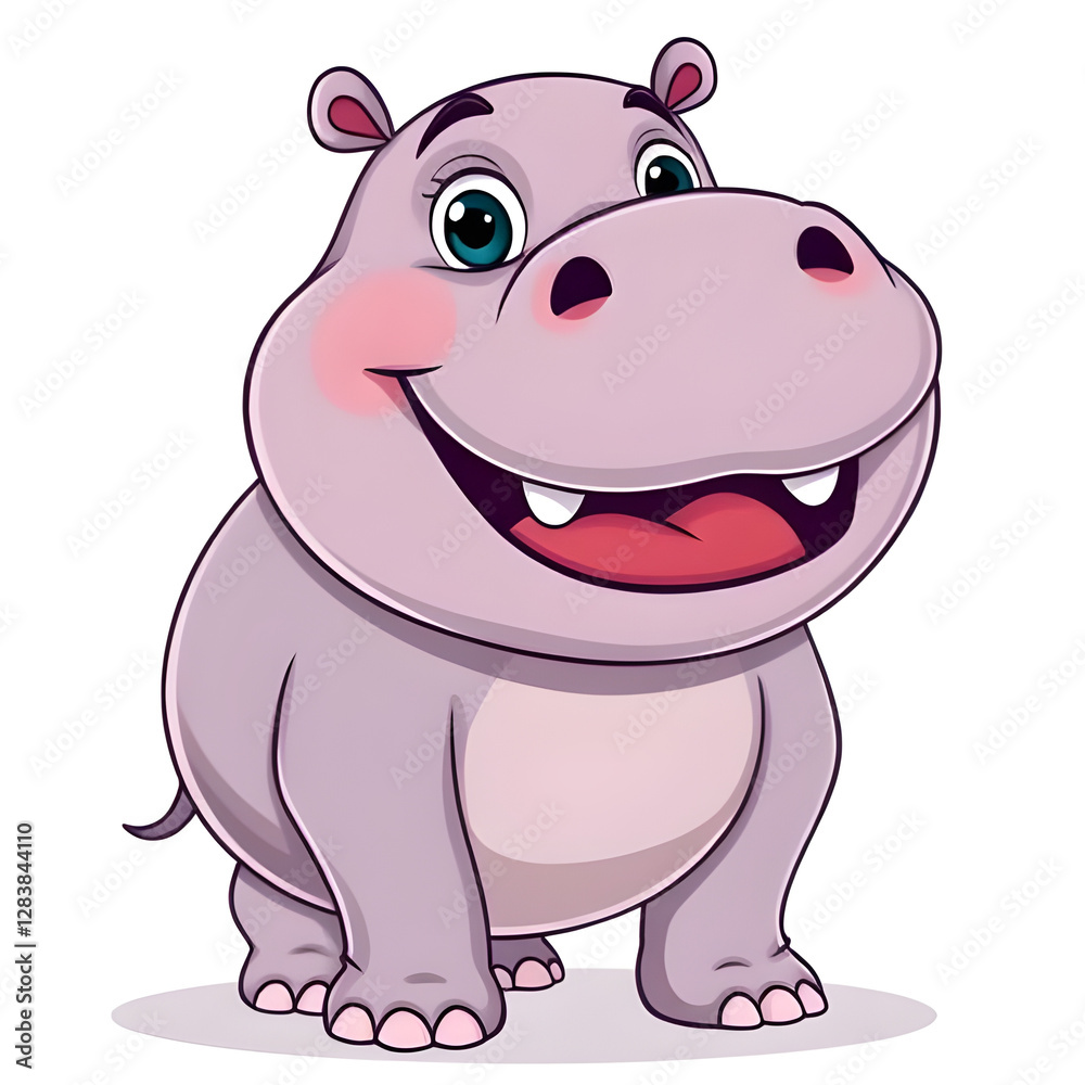 Fototapeta premium cartoon hippo
