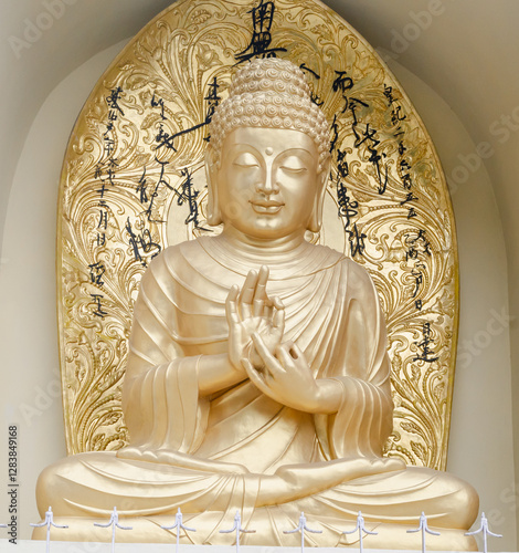 Golden buddha statue Darjeeling, India