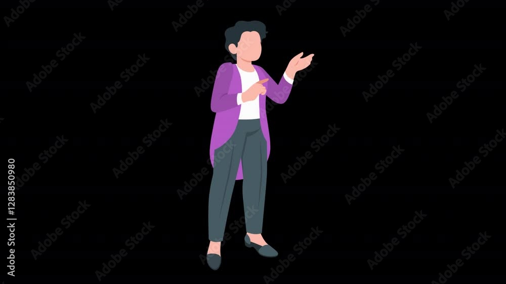 Woman Waving Hands Animation HD On Alpha Woman Waving Hands Animation HD On Alpha