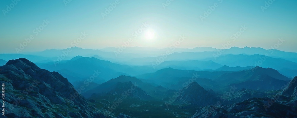 Fototapeta premium Hill Hiking Relief: Calm Landscape Wallpaper