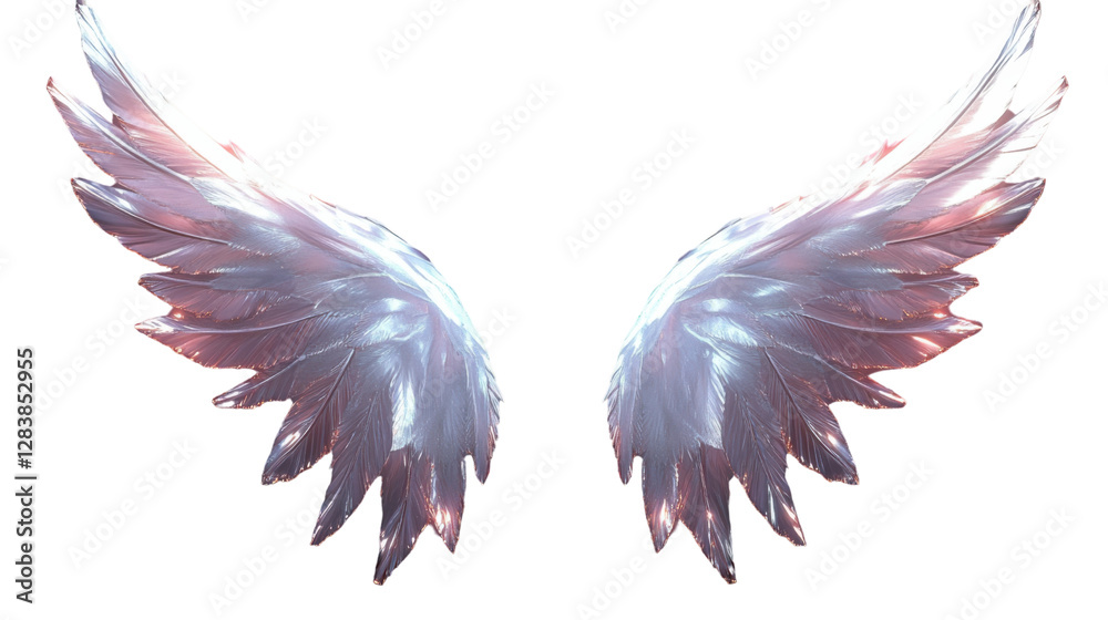 Obraz premium red wings isolated on white background