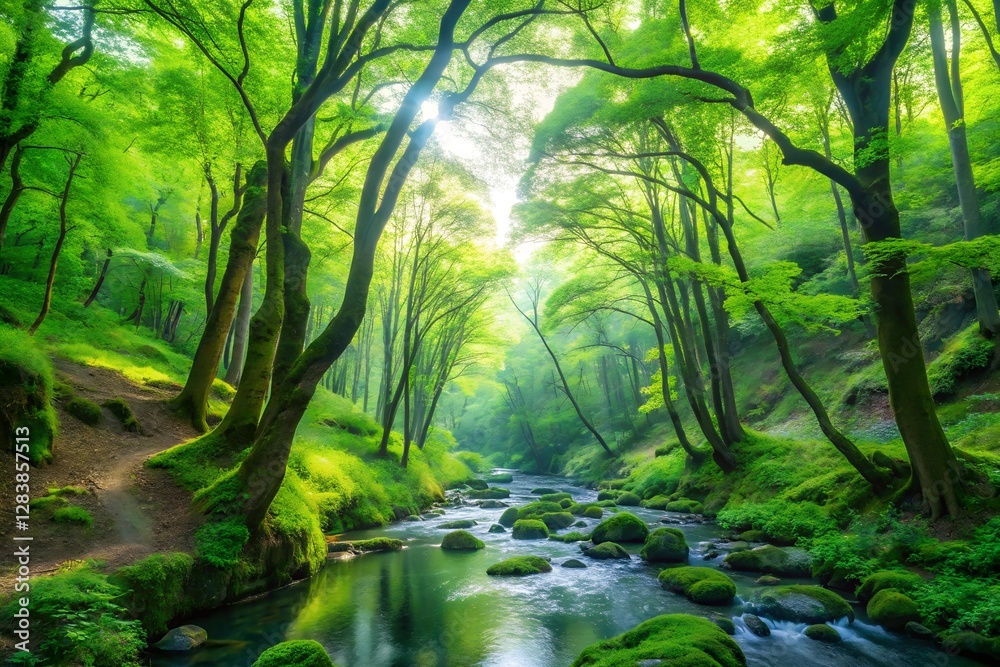 Obraz premium river in the forest