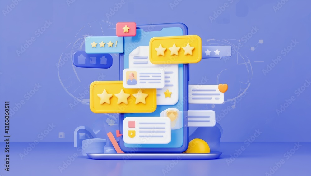Smartphone with positive feedback, reviews, and profile Smartphone with positive feedback, reviews, and profile
